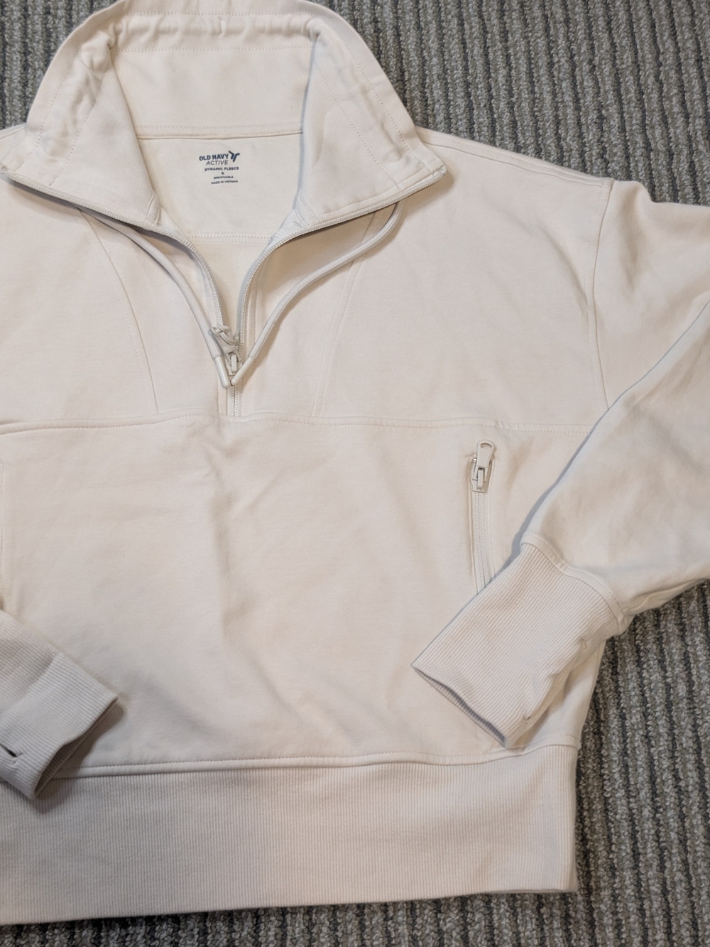 Old Navy Ivory Quarter-Zip Pullover Sweater